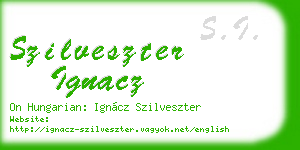 szilveszter ignacz business card